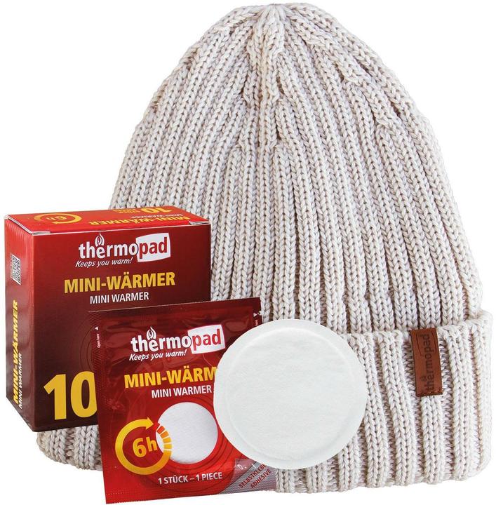 Actual product image Thermopad BEANIE Merino inkl. 10 Miniwärmer - Creme (One size)