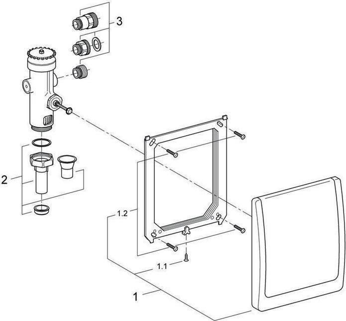 Actual product image Grohe WC pressure flusher