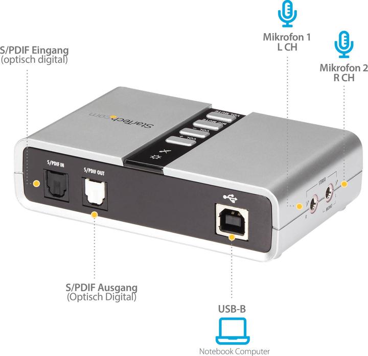 Produktbild StarTech 7.1 Channel USB Sound Card (USB 2.0)