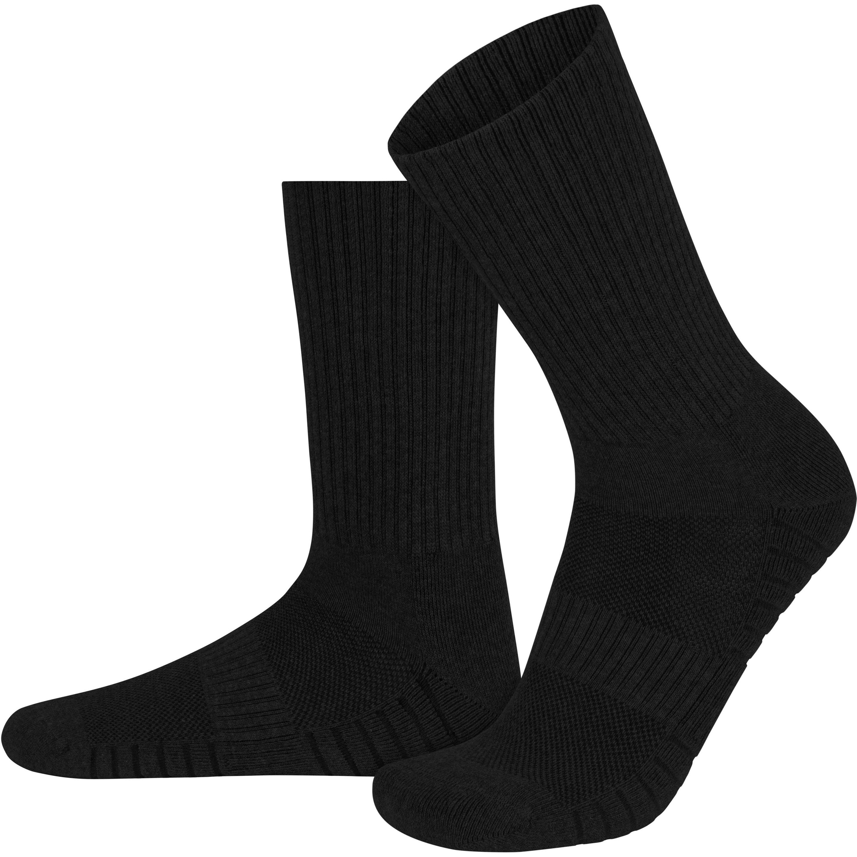Thumbnail - Normani, Herren, Socken, 4 Trekkingwollsocken mit Polstersohle und Komfortbund, Schwarz, (4er Pack, 39 - 42)