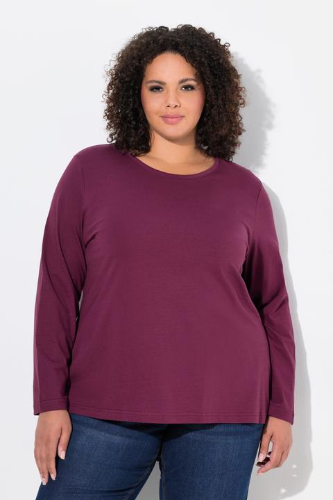 Produktbild Ulla Popken Shirt, Slim, Rundhalsausschnitt, Langarm (58)