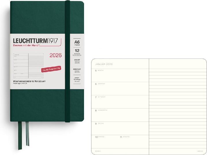 Immagine prodotto Leuchtturm1917 Leuchtturm 1w/S Pocket Hc F.Green (9 x 15 cm, 1 settimana / 1 pagina)