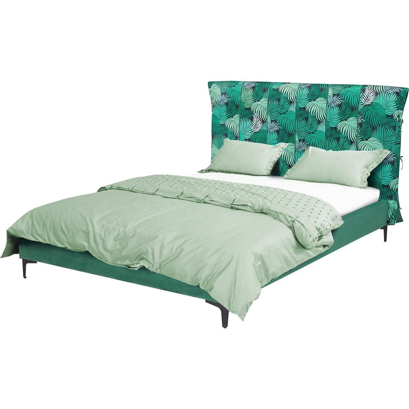 HTI-Living, Bett, Doppelbett 140 x 200 cm Roxbury Leaf Grün (140 x 200 cm)