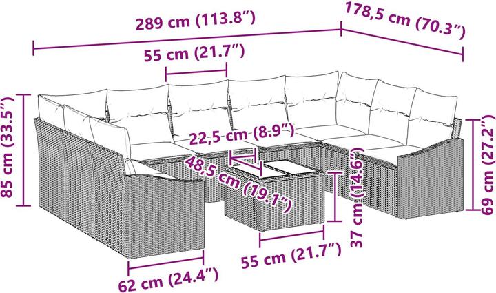 Produktbild vidaXL Outdoor-Sofagarnitur