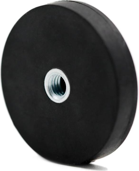 Produktbild Supermagnete Magnetsystem rund gummiert mit Innengewinde (1x)
