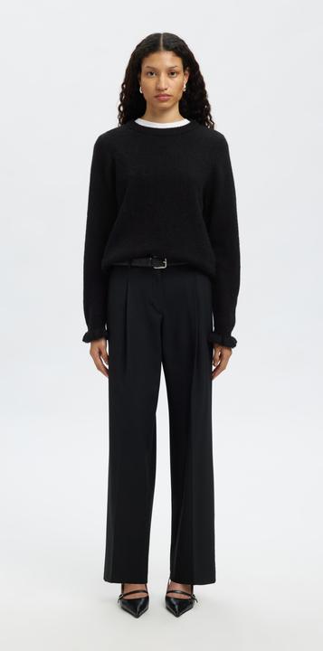 Actual product image Selected Ruched sleeve knitted jumper (M)