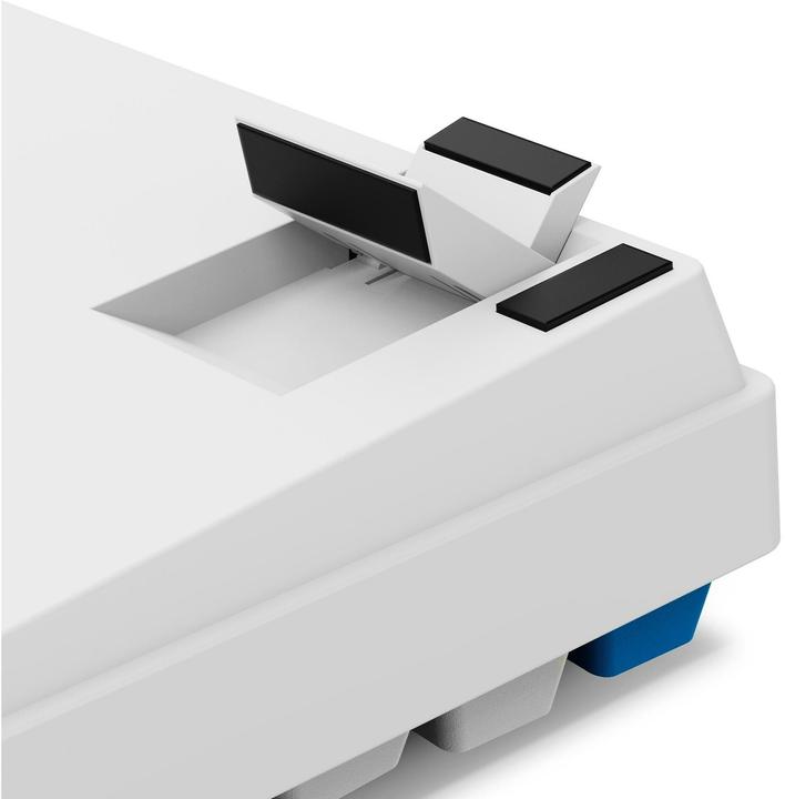 Actual product image Sharkoon SKILLER SGK50 S2 PBT (white, DE layout, Gateron G Pro 3.0 Yellow) (DE, Cable, Wireless)