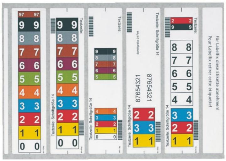 Actual product image Leitz Labeling labels OrgacolorPlus for laser printers white, allows the addition of text info.