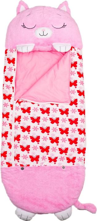 Immagine prodotto Happy Nappers Nappers Cat rosa | Grande 6-12 anni | Gioca - coccola - dormi | Sacco a pelo per bambini (137 cm)