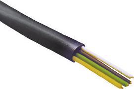 Produktbild Helos Anschlusskabel 4-adrig, schwarz, 50 m Flachkabel 4-adrig, Telefonkabel, 50 m, AWG28