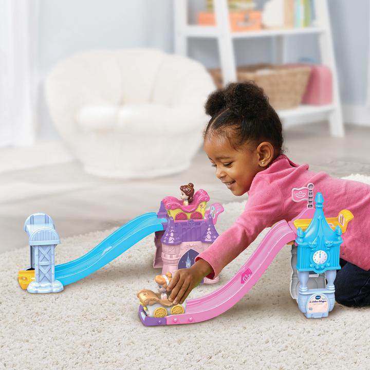 Produktbild VTech Tut Tut Bolides Disney Princesses - Château-toboggan enchanté (+Le carrosse mariage enchanté de Cen