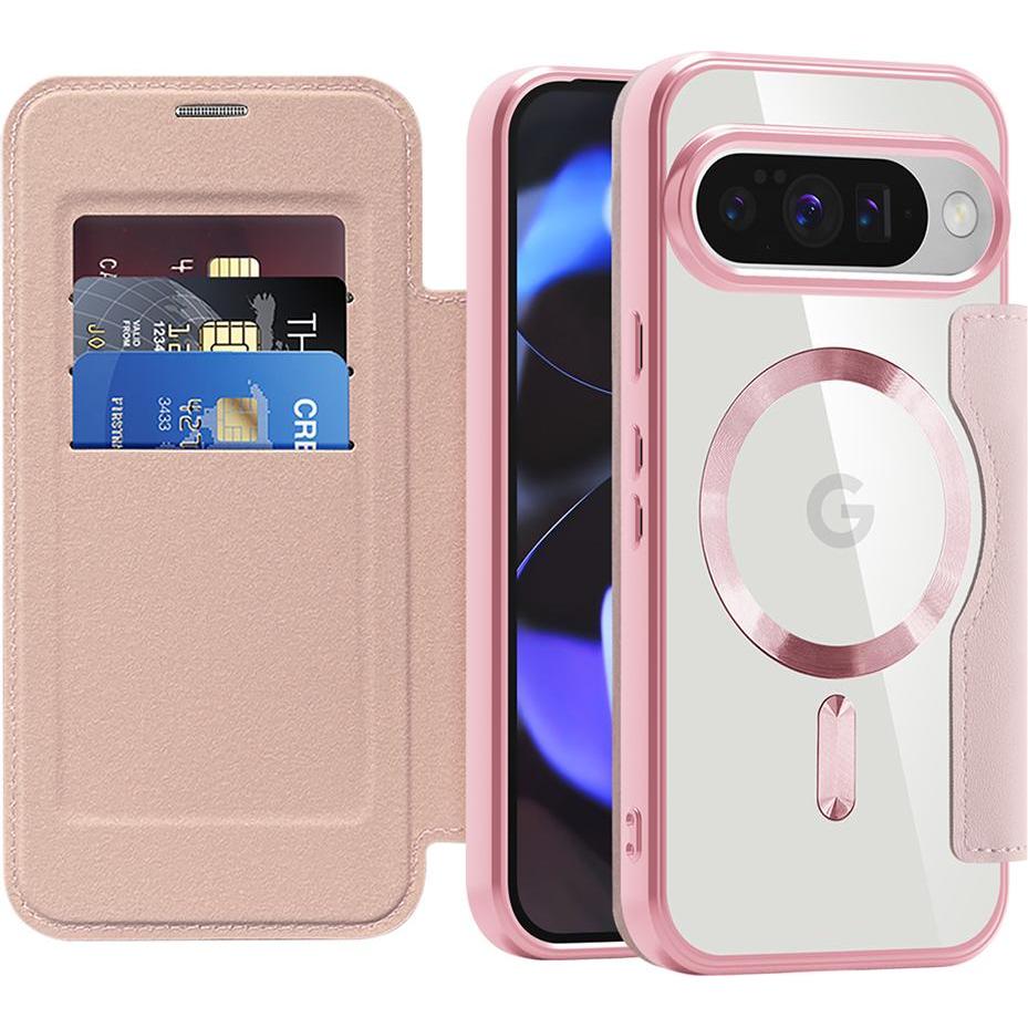 Techsuit - SmartMag Book Case - Google Pixel 10 / 10 Pro - Pink (Google Pixel 10 Pro, Google Pixel 10), Cover smartphone, Pink