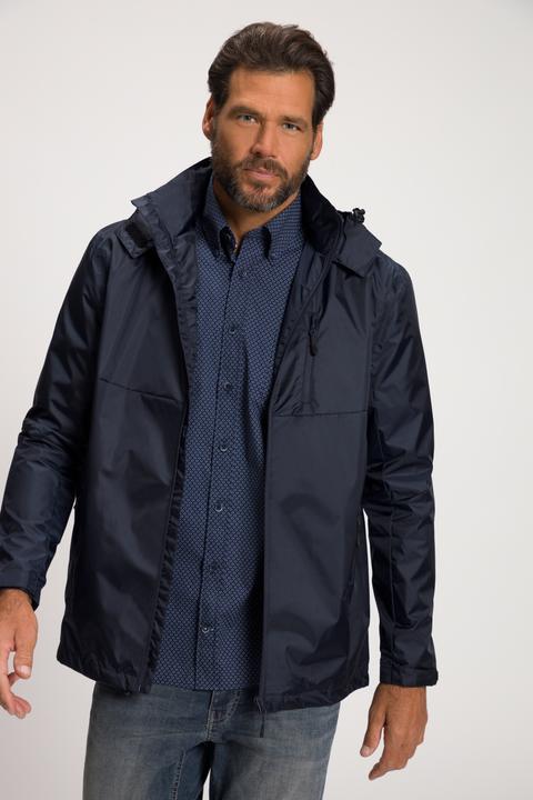 Immagine prodotto JP1880 Giacca impermeabile da pioggia con cappuccio, zip e leggera fodera di mesh (6XL)