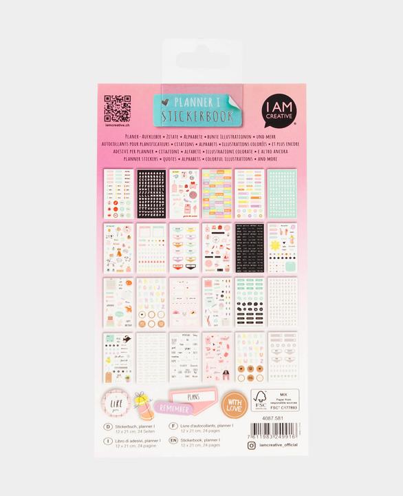 Immagine prodotto I Am Creative Planner Stickerbook I, 24 fogli