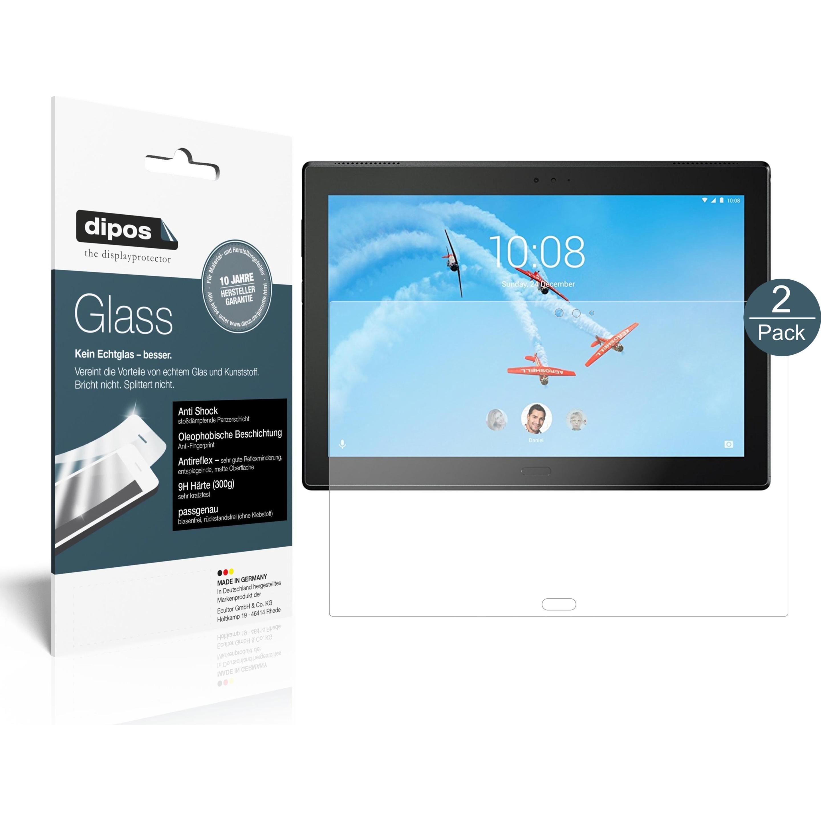 Dipos Displayschutz Anti-Shock (2 Stück, Lenovo Tab 4 10 Plus), Tablet Schutzfolie