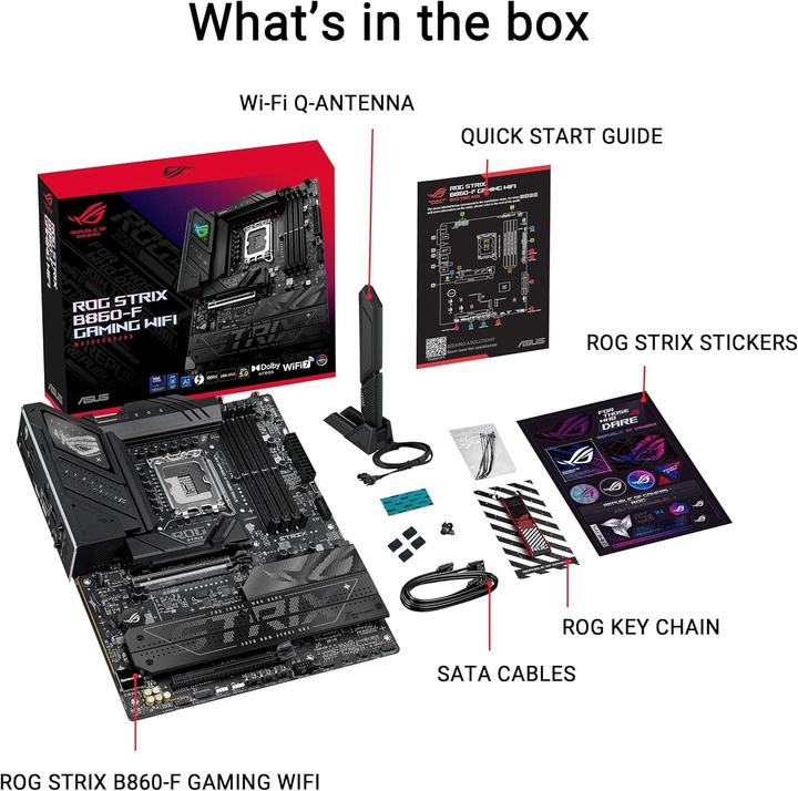 Productafbeelding ASUS ROG STRIX B860-F GAMING WIFI (LGA 1851, Intel B860, ATX)