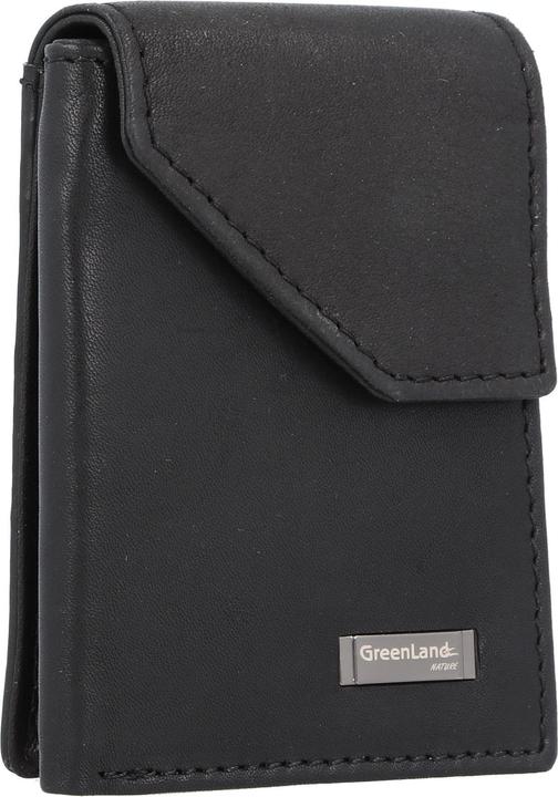 Image du produit Greenland Nature Black Nappa Porte-monnaie en cuir RFID 7 cm