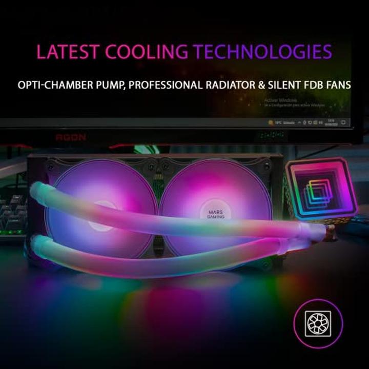 Immagine prodotto Mars Gaming KIT WATERCOOLING AIO ML-ULTRA240 RGB - 240MM (NOIR)