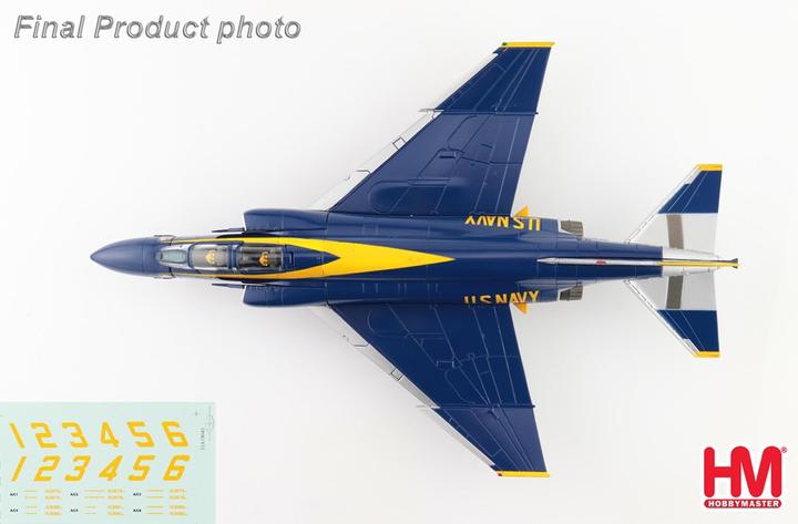 Immagine prodotto Hobby Master McDonnell Douglas F-4J Phantom 2, Blue Angels 1969, numeri di decalcomania, modello in metallo 1:72