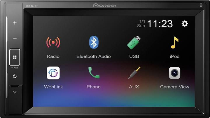Actual product image Pioneer DMH-A241BT - Dubbeldin Multimedia Car Radio - BT (Android car, Apple Carplay)