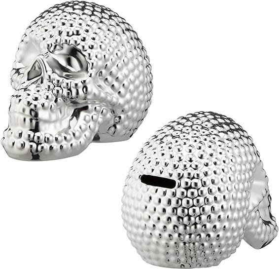Produktbild Sombo Spardose Totenkopf silber (17 x 12 x 11 cm)