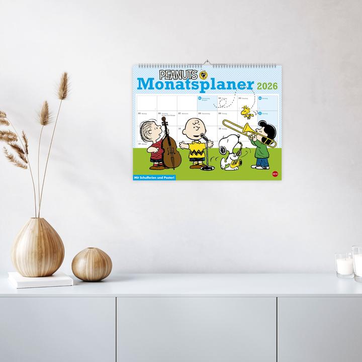 Produktbild Peanuts Monatsplaner 2026 (44 x 34 cm, Harter Einband, Deutsch)