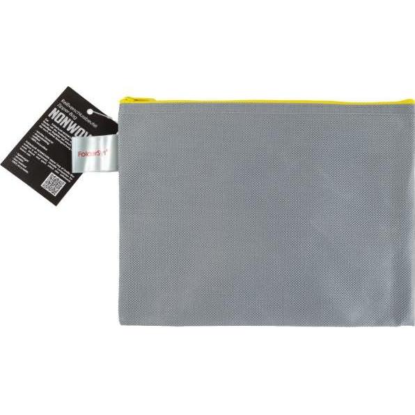 Foldersys, Mappe, Reissverschlussbeutel A5 non-woven-PP opak hellgrau (A5, 1 x)