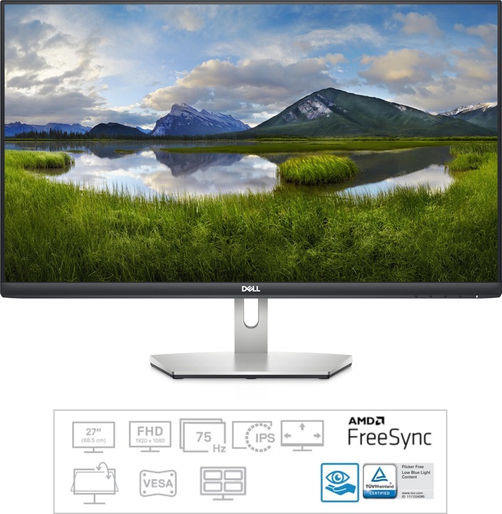 Dell S2721HN Monitor (27 inch) 68,6 cm (Full HD, IPS, 1920x1080, 4 ms, HDMI) (1920 x 1080 Pixels, 27")