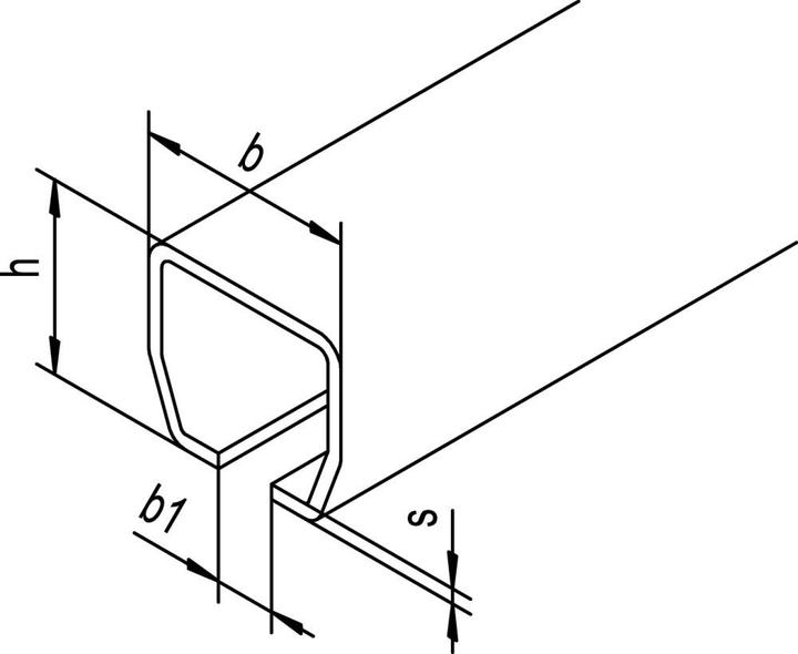 Produktbild Helm Laufschiene Profil 400 Stahl verzinkt, gelb Schiebetore