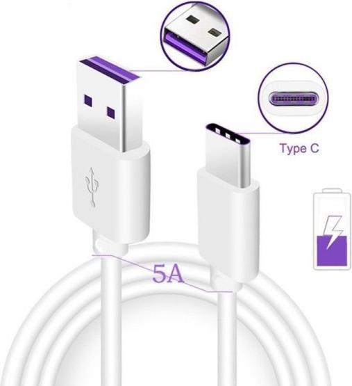 Huawei USB TYP-C KABEL 5A WEISS HL-1289 AP71 QC3.0