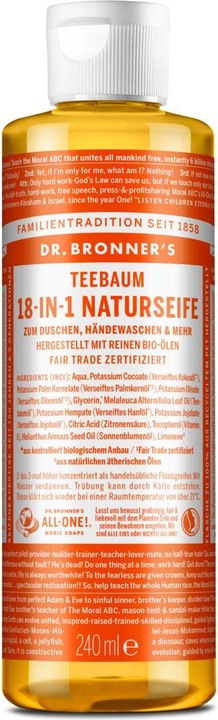 Produktbild Dr. Bronner's 18-IN-1 Teebaum (Flüssigseife, 240 ml)