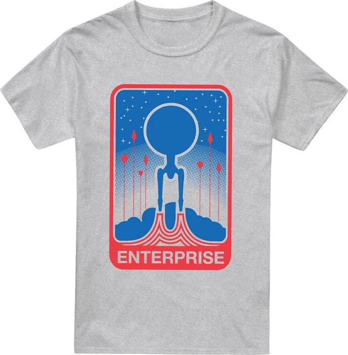 Produktbild Star Trek Beyond Enterprise Patch TShirt meliert (M)