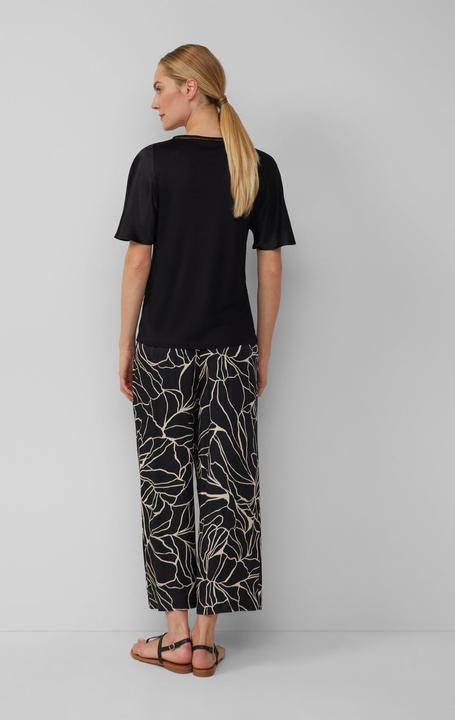 Immagine prodotto S.Oliver T-Shirt Viskose-T-Shirt mit Rundhalsausschnitt und Satin-Ärmeln (34)