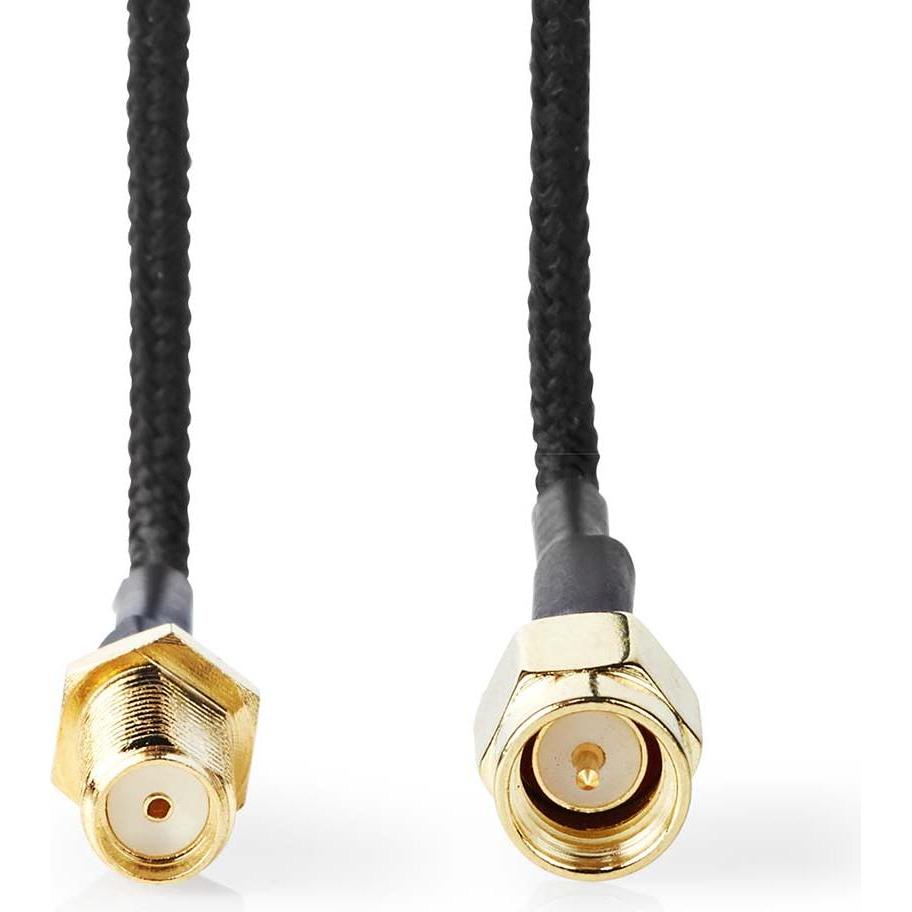 Thumbnail - Nedis Antennenkabel SMA-Buchse SMA-Stecker Vergoldet 50 Ohm Einzeln geschirmt 0.50 m R (50 dB, Antennenkabel), Antennenk...