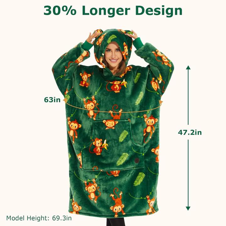 Immagine prodotto Three Oversize Hoodie-Decke Kuschelpullover Erwachsene