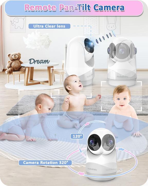 Image du produit HelloBaby HB6240 Babyphone mit Kamera (Vidéo et audio, 300 m)