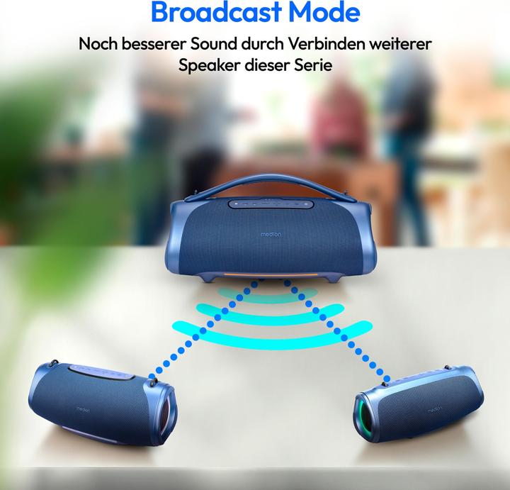 Actual product image Medion LIFE® P61762 Portable Bluetooth® speaker (47 h)