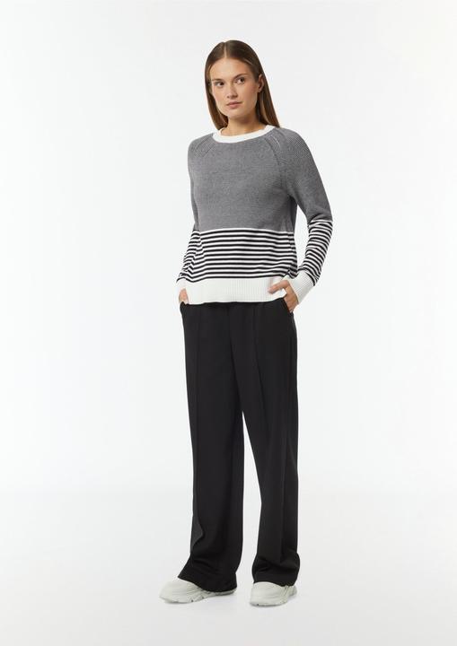 Actual product image Comma Strickpullover Baumwollpullover mit Streifen (36)