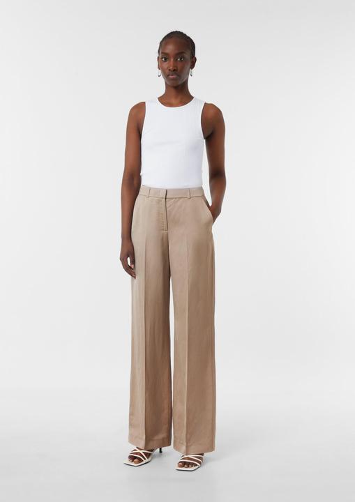 Actual product image Comma Hose Schimmernde Marlenehose aus Leinenmix mit Formbund (44)