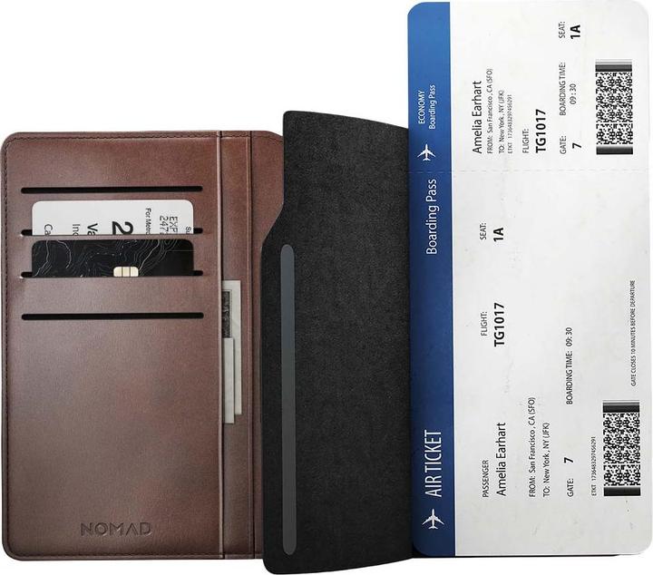 Actual product image Nomad Leather Passport Wallet Rustic Brown