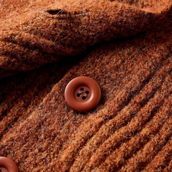 Produktbild vidaXL Kinder-Strickjacke Cognac 140,Material: 17 % Acryl. 63 (140)
