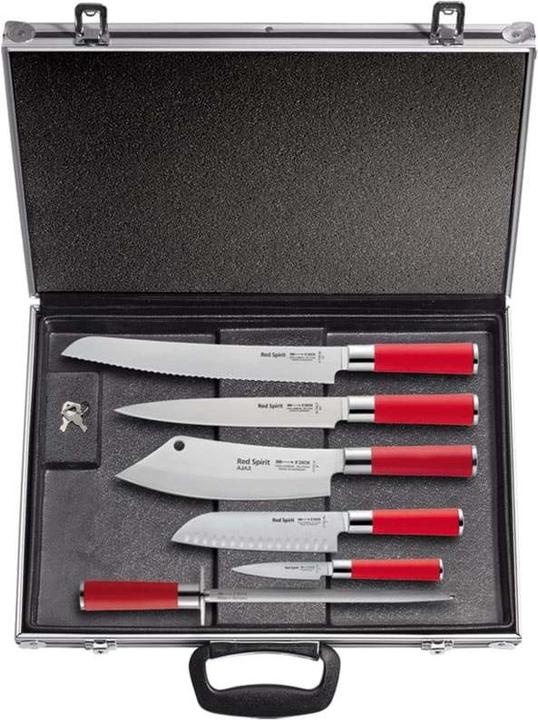 Image du produit Dick 81173000 Mallette à couteaux Mallette de chef équipée de 6 pièces, verrouillable Red Spirit (26 cm)