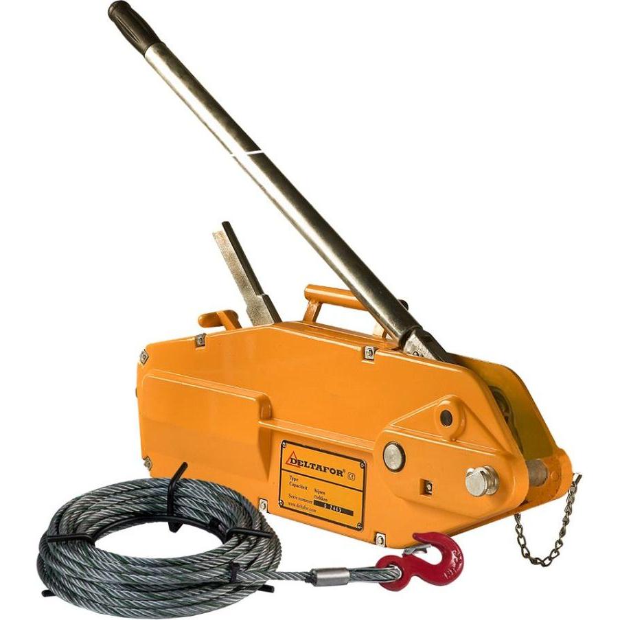Deltafor, Paranco a fune + gru da officina, Staaldraadtakel Aluminium 20 Meter Staaldraad- 1,6 Ton