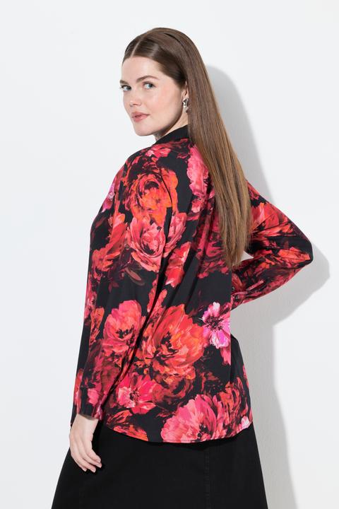 Immagine prodotto Ulla Popken Camicia con rose, collo da camicia e maniche lunghe (60)