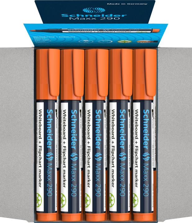 Image du produit Schneider Marqueur pour tableaux blancs Maxx 290 rechargeable 2-3mm orange (1 x)