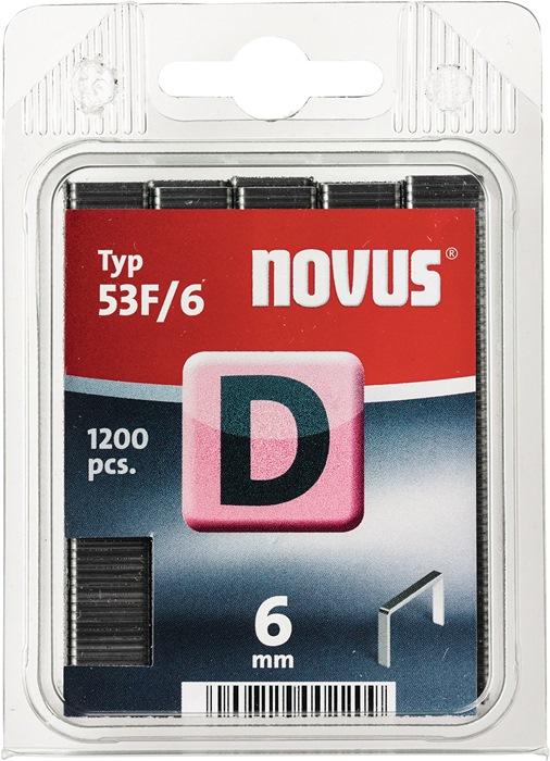 Produktbild Novus Flachdrahtklammern D Typ 53 F 6mm 1200 St. 042-0788 Abmessungen (L x B) 6