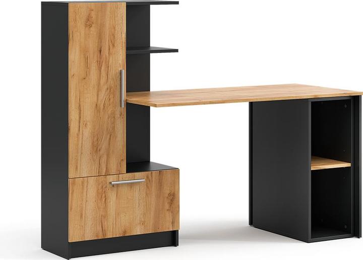 Produktbild Vicco Schreibtisch Tomy, Anthrazit/Goldkraft Eiche, 150 x 59 cm 2er Set (59 x 150 x 120 cm)