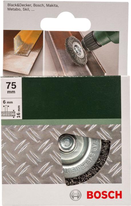 Produktbild Bosch Zubehör Scheibenbürsten für Bohrmaschinen – Gewellter Draht, 75 mm