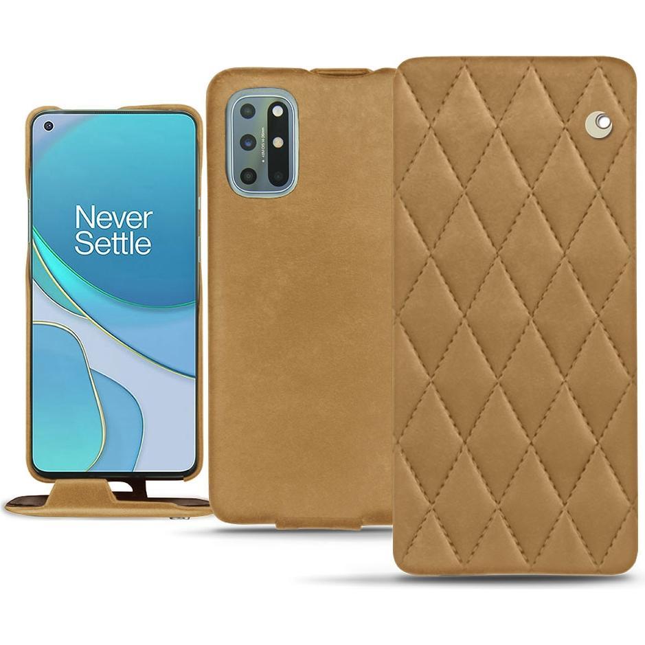 Noreve Lederschutzhülle vertikal (OnePlus 8T), Smartphone Hülle, Braun