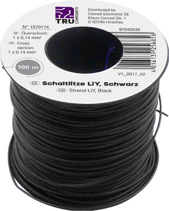 Actual product image Tru Components LiY stranded wire (100 m)